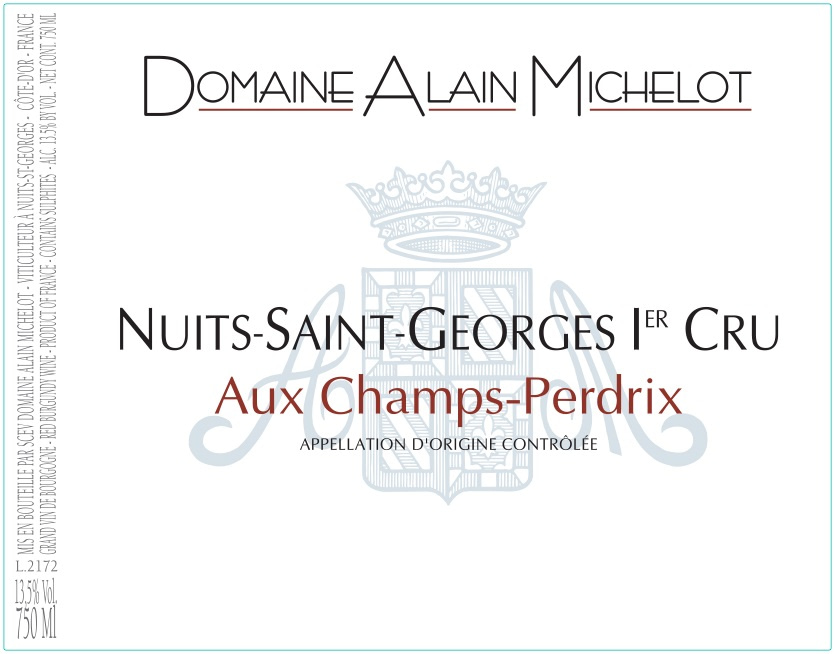 etiquette - Domaine Michelot Alain - Nuits saint Georges 1er Cru Aux Champs Perdrix