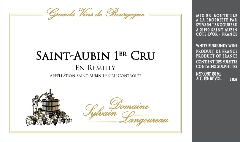 etiquette - Domaine Langoureau Sylvain - Saint Aubin 1er Cru En Remilly
