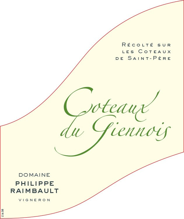 etiquette - Domaine Raimbault Philippe - Coteaux du Giennois Blanc