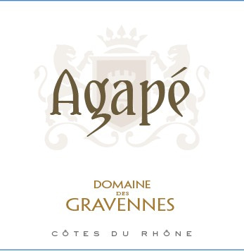 etiquette - Domaine des Gravennes - Côtes du Rhône Agapé