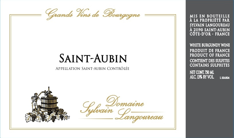 etiquette - Domaine Langoureau Sylvain - Saint Aubin