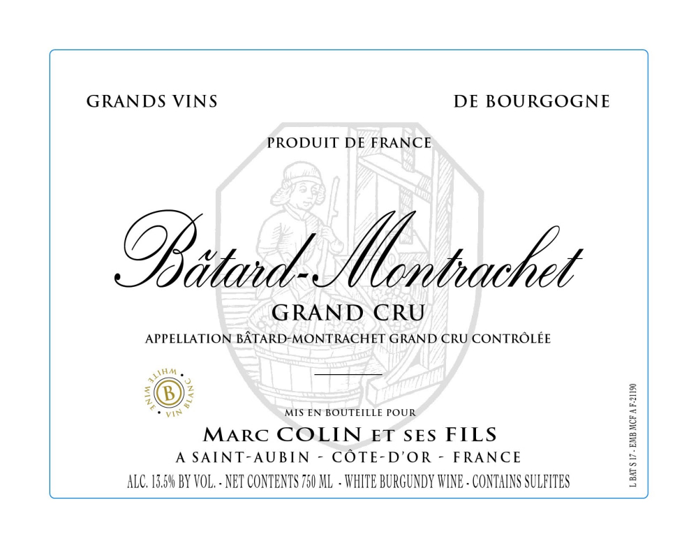 etiquette - Domaine Colin Marc et Fils - Batard Montrachet Grand Cru