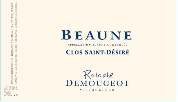 etiquette - Domaine Demougeot Rodolphe - Beaune "Clos Saint Désirée"