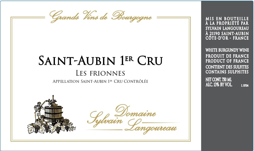 etiquette - Domaine Langoureau Sylvain - Saint Aubin 1er Cru Les Frionnes