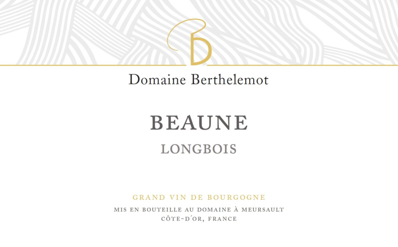 etiquette - Beaune Longbois - Domaine Berthelemot - Domaines et Saveurs Collection