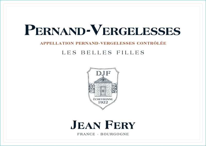 etiquette - Pernand-Vergelesses Les Belles Filles - Domaine FERY Jean - Domaines et Saveurs Collection