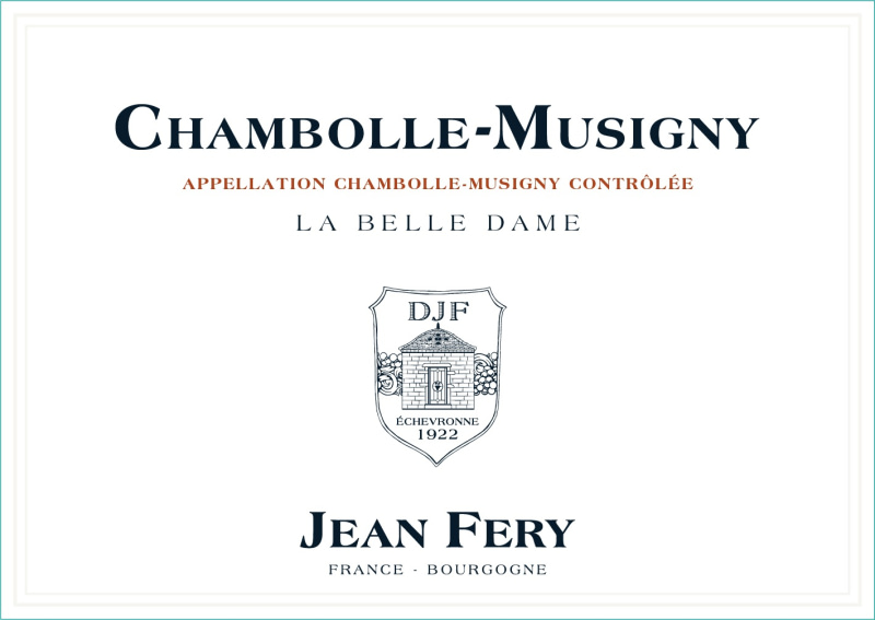 etiquette - Chambolle Musigny La Belle Dame - Domaine FERY Jean - Domaines et Saveurs Collection
