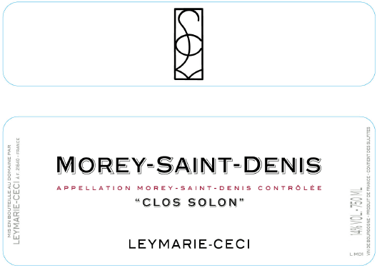 etiquette - Morey Saint Denis Clos Solon - Domaine Leymarie-Ceci - Domaines et Saveurs Collection