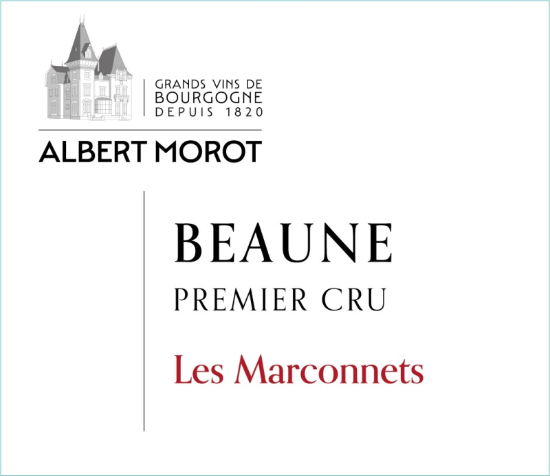 etiquette - Beaune 1er cru Les Marconnets - Domaine Albert Morot - Domaines et Saveurs Collection