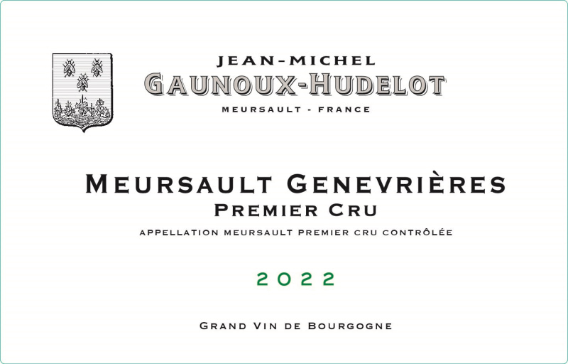 etiquette - Meursault Genevrières 1er Cru - Domaine Gaunoux Jean-Michel - Domaines et Saveurs Collection