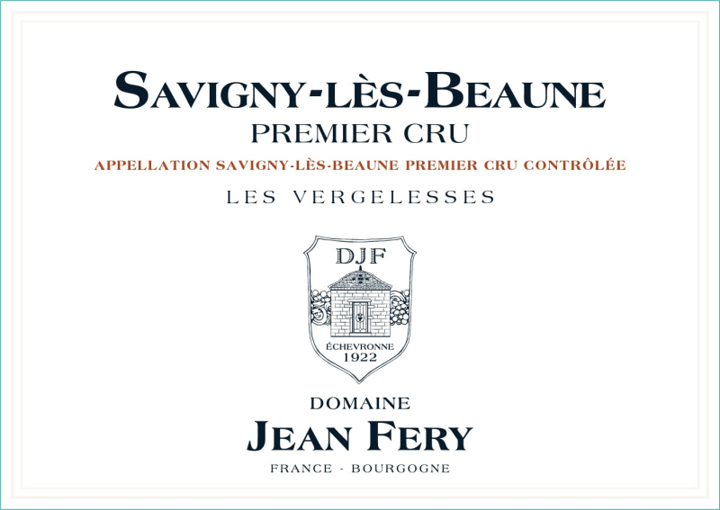 etiquette - Savigny Lès Beaune 1er Cru Les Vergelesses rouge - Domaine FERY Jean - Domaines et Saveurs Collection