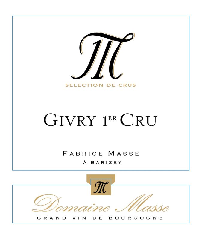 etiquette - Givry 1er cru blanc - Domaine Masse - Domaines et Saveurs Collection