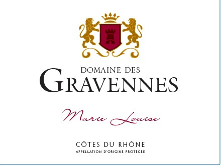 etiquette - Côtes du Rhône "Cuvée Marie Louise" - Domaine des Gravennes - Domaines et Saveurs Collection