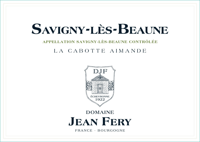 etiquette - Savigny les Beaune La Cabotte Aimande - Domaine FERY Jean - Domaines et Saveurs Collection