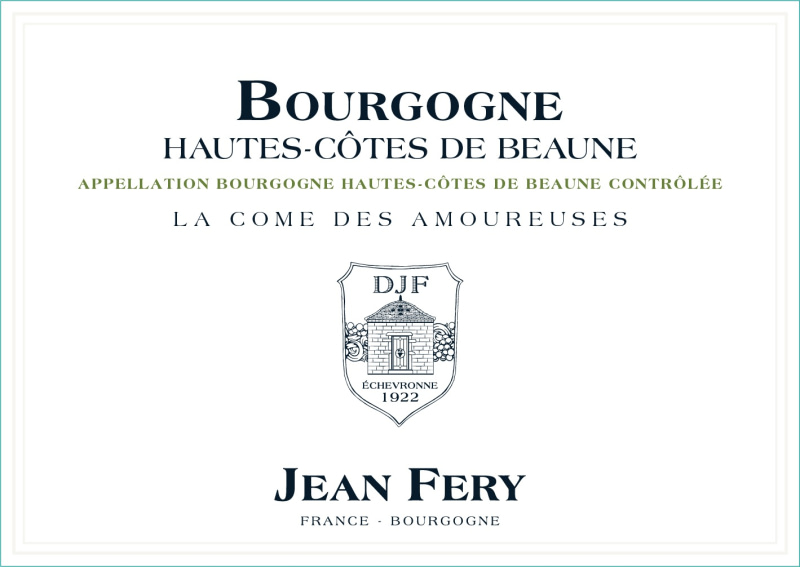 etiquette - Bourgogne Hautes-Côtes de Beaune La Come des Amoureuse - Domaine FERY Jean - Domaines et Saveurs Collection