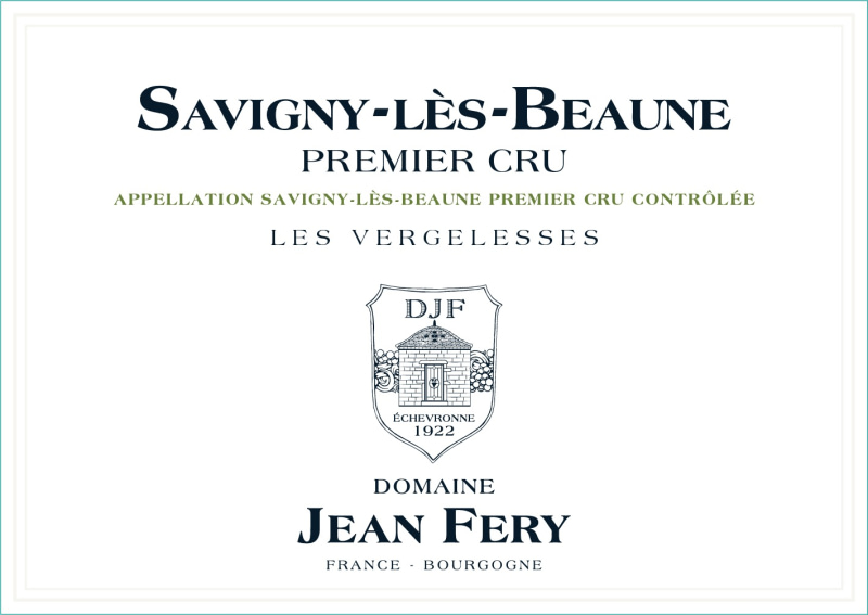 etiquette - Savigny Lès Beaune 1er Cru Les Vergelesses blanc - Domaine FERY Jean - Domaines et Saveurs Collection