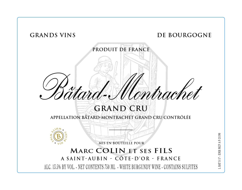 etiquette - Batard Montrachet Grand Cru - Domaine Colin Marc et Fils - Domaines et Saveurs Collection