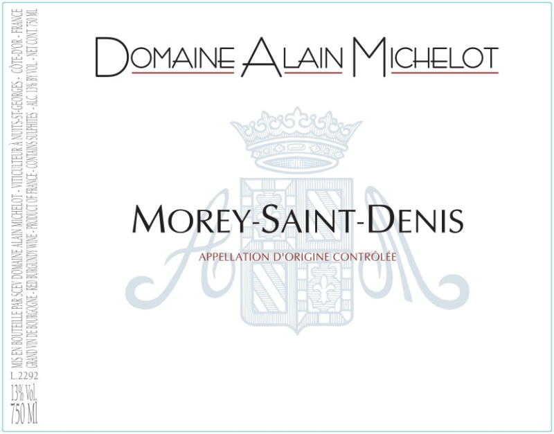 etiquette - Morey Saint Denis - Domaine Michelot Alain - Domaines et Saveurs Collection