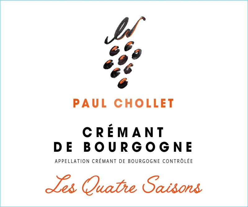etiquette - Crémant Brut Les Quatre Saisons - Crémant Paul Chollet - Domaines et Saveurs Collection
