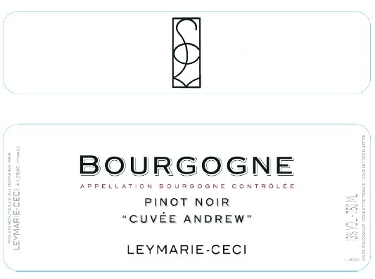 etiquette - Bourgogne Pinot Noir Cuvée Andrew - Domaine Leymarie-Ceci - Domaines et Saveurs Collection
