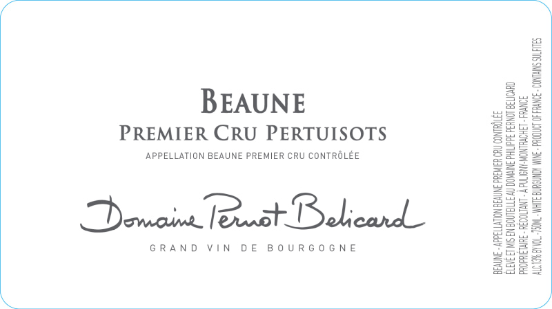 etiquette - Beaune 1er Cru Pertuisots - Domaine Pernot Belicard - Domaines et Saveurs Collection