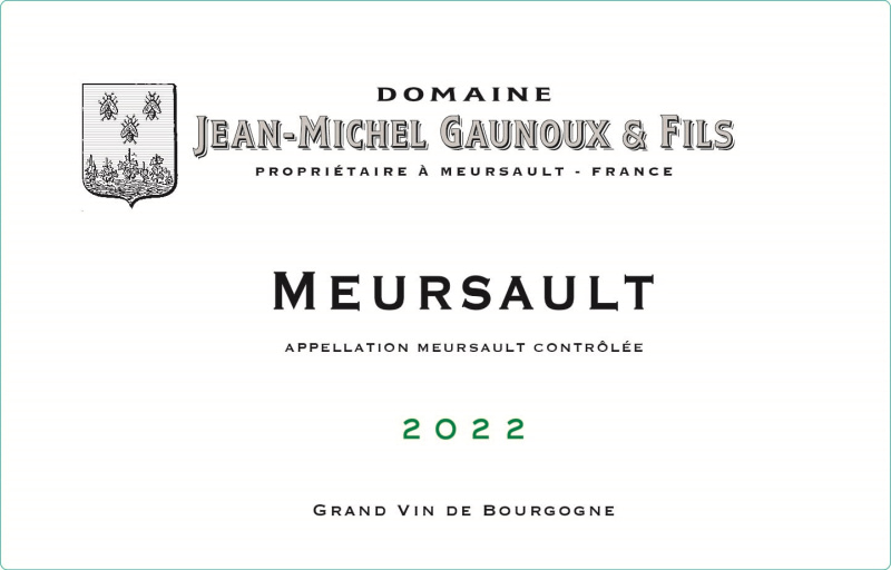 etiquette - Meursault - Domaine Gaunoux Jean-Michel - Domaines et Saveurs Collection