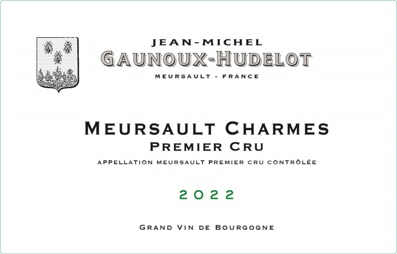 etiquette - Meursault Charmes 1er cru - Domaine Gaunoux Jean-Michel - Domaines et Saveurs Collection