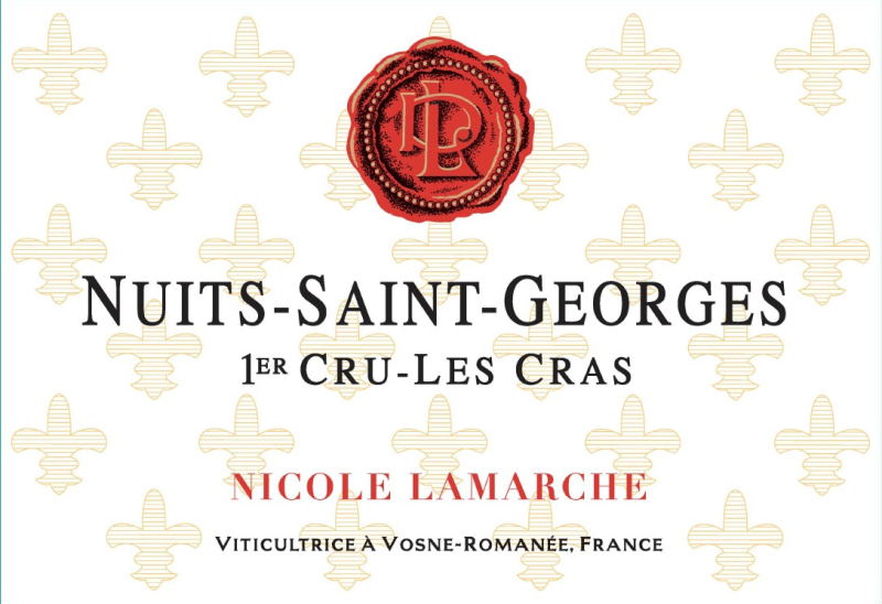 etiquette - Nuits Saint Georges 1er cru Les Cras - Domaine Lamarche Nicole - Domaines et Saveurs Collection