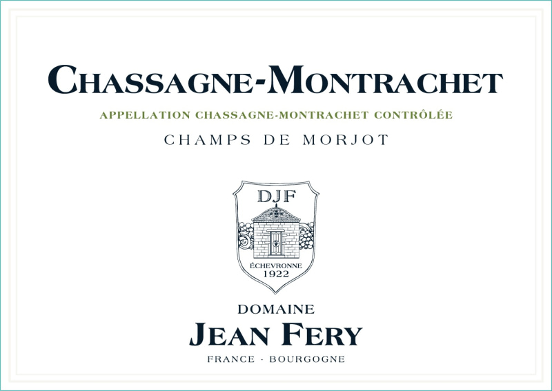 etiquette - Chassagne Montrachet Champs de Morjot - Domaine FERY Jean - Domaines et Saveurs Collection