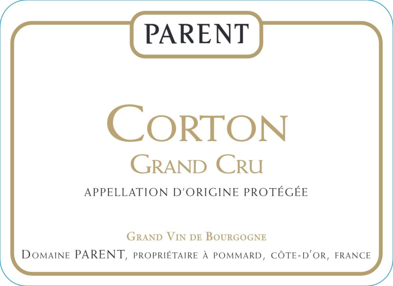 etiquette - Corton Grand Cru - Domaine Parent - Domaines et Saveurs Collection