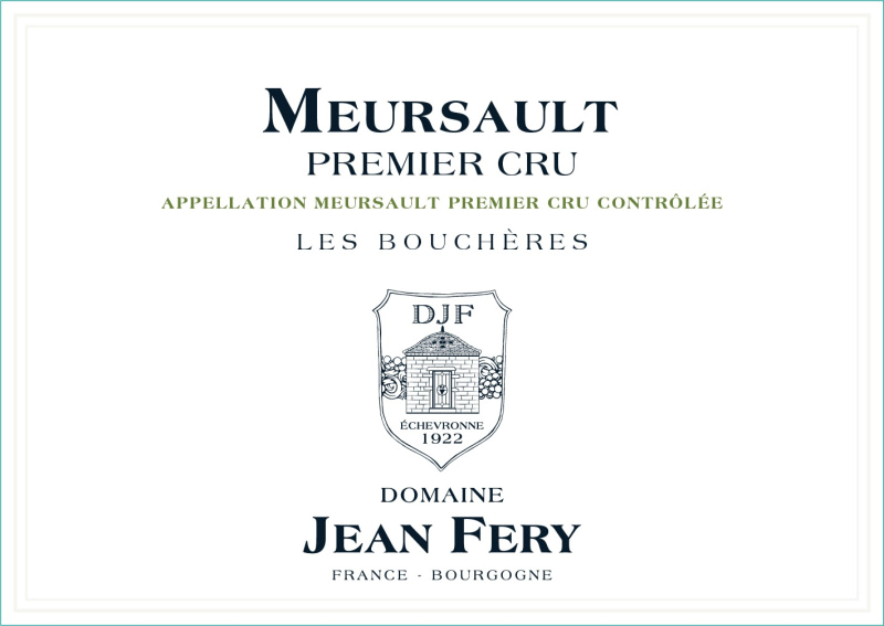 etiquette - Meursault 1er cru Les Bouchères - Domaine FERY Jean - Domaines et Saveurs Collection
