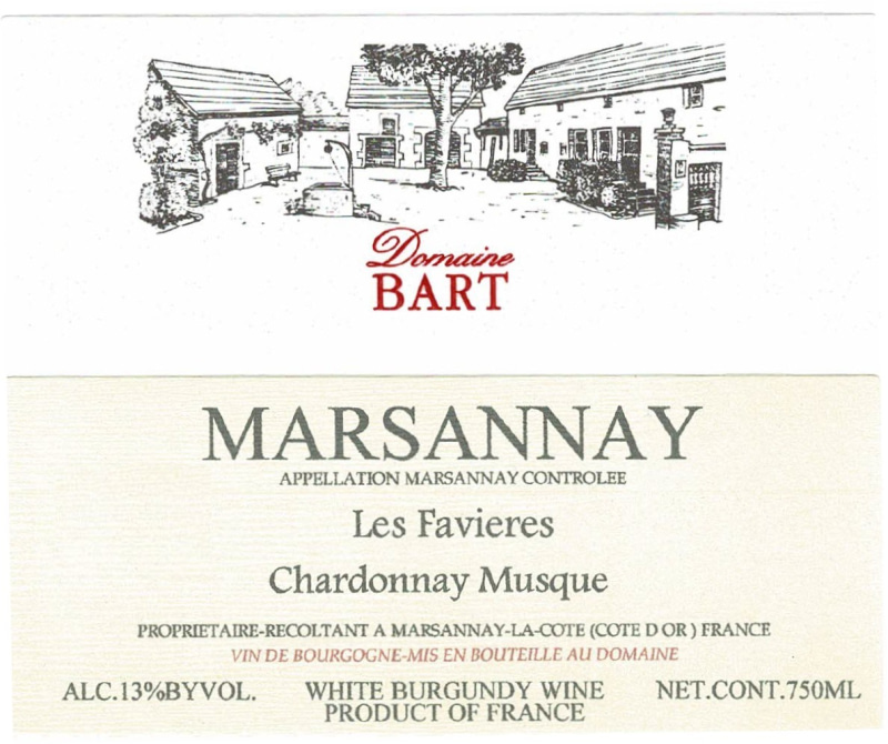 etiquette - Marsannay Les Favières - Domaine Bart - Domaines et Saveurs Collection