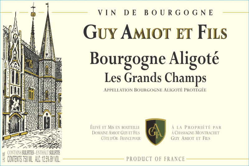 etiquette - Bourgogne Aligoté Les Grands Champs - Domaine Amiot Guy et Fils - Domaines et Saveurs Collection
