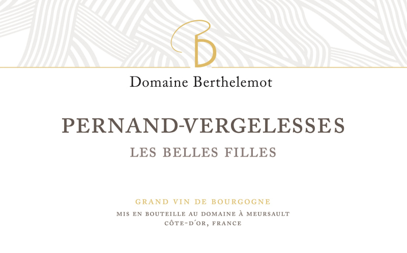 etiquette - Pernand-Vergelesses Les Belles Filles - Domaine Berthelemot - Domaines et Saveurs Collection