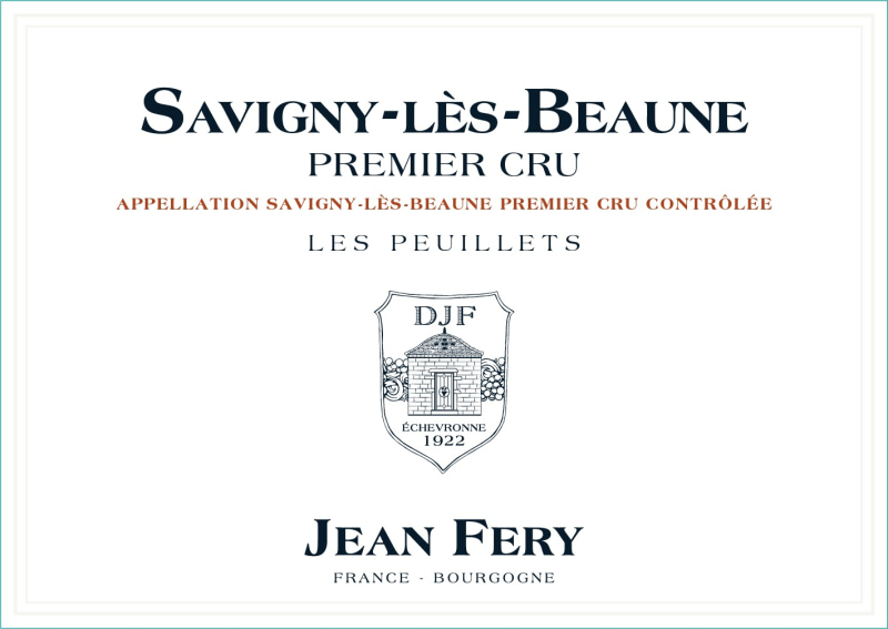 etiquette - Savigny lès Beaune 1er cru Les Peuillets - Domaine FERY Jean - Domaines et Saveurs Collection