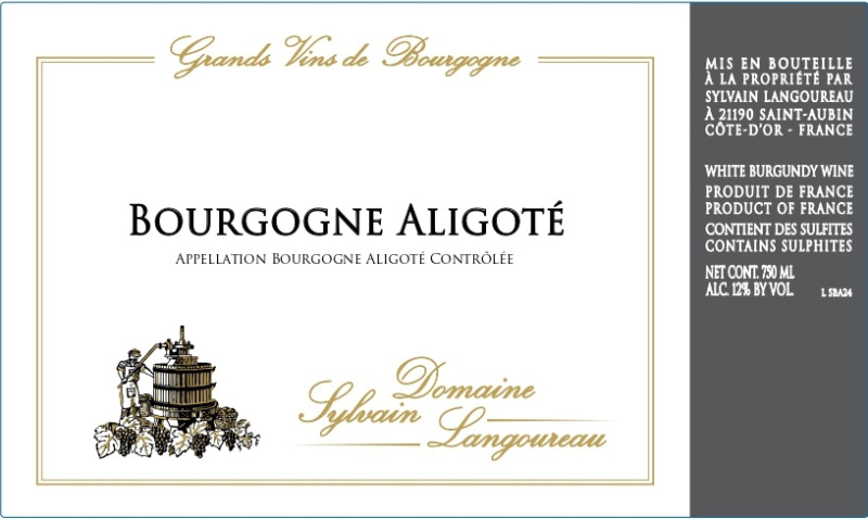 etiquette - Bourgogne Aligoté - Domaine Langoureau Sylvain - Domaines et Saveurs Collection