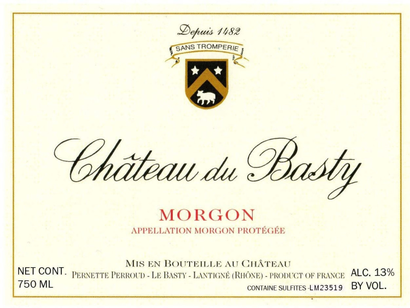 etiquette - Morgon - Château du Basty - Domaines et Saveurs Collection