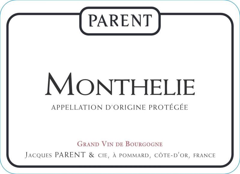 etiquette - Monthélie rouge - Domaine Parent - Domaines et Saveurs Collection