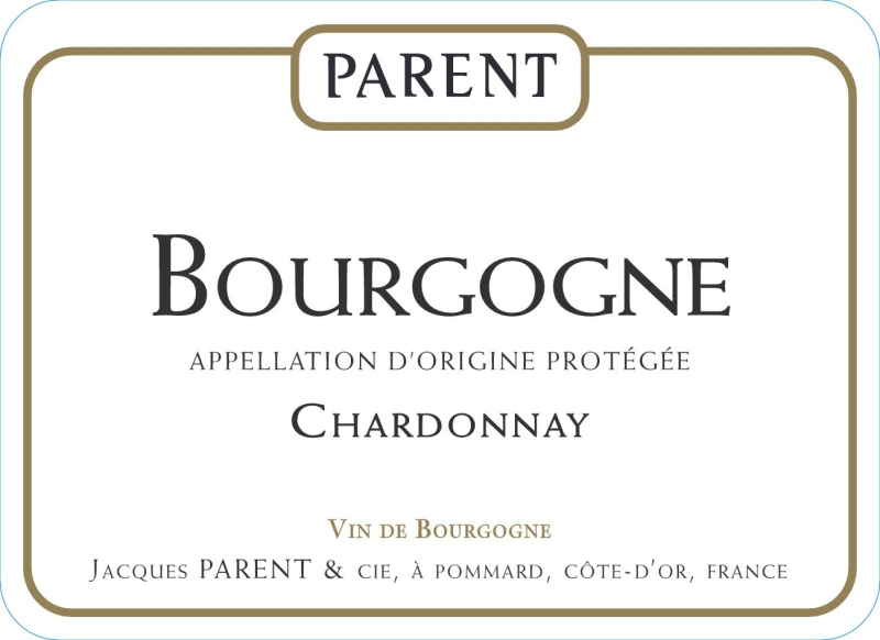 etiquette - Bourgogne Chardonnay - Domaine Parent - Domaines et Saveurs Collection