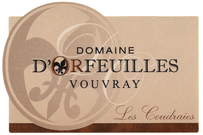 etiquette - Vouvray Demi-Sec "Les Coudraies" - Domaine d'Orfeuilles - Domaines et Saveurs Collection