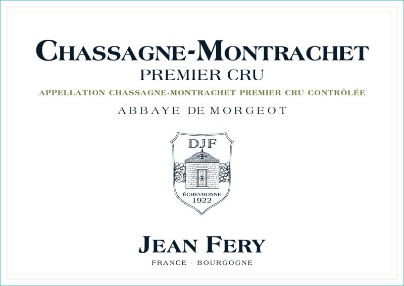 etiquette - Chassagne Montrachet 1er Cru Abbaye De Morgeot - Domaine FERY Jean - Domaines et Saveurs Collection