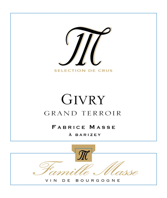 etiquette - Givry Grand Terroir blanc - Domaine Masse - Domaines et Saveurs Collection