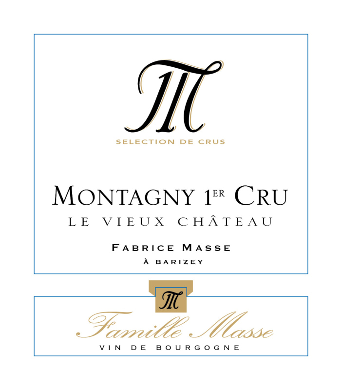 etiquette - Montagny 1er cru Le Vieux Château - Domaine Masse - Domaines et Saveurs Collection
