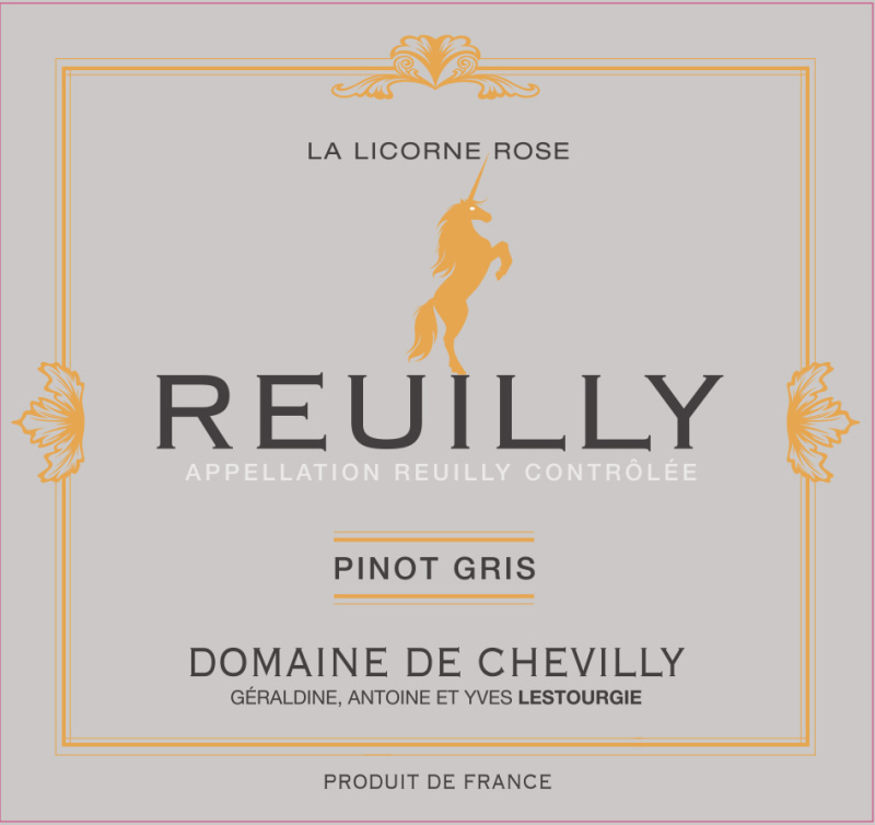 etiquette - Reuilly La Licorne Grise - Domaine de Chevilly - Domaines et Saveurs Collection